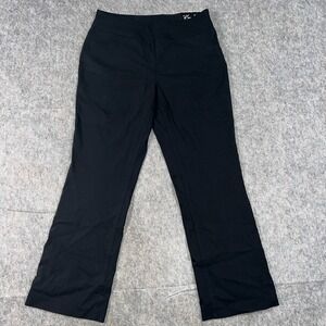 Kim‎ Rogers Women's Pants Size 12P Black Trousers Stretch Slacks Straight Leg